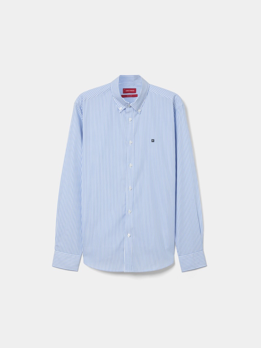 Camisa riscas regular fit
