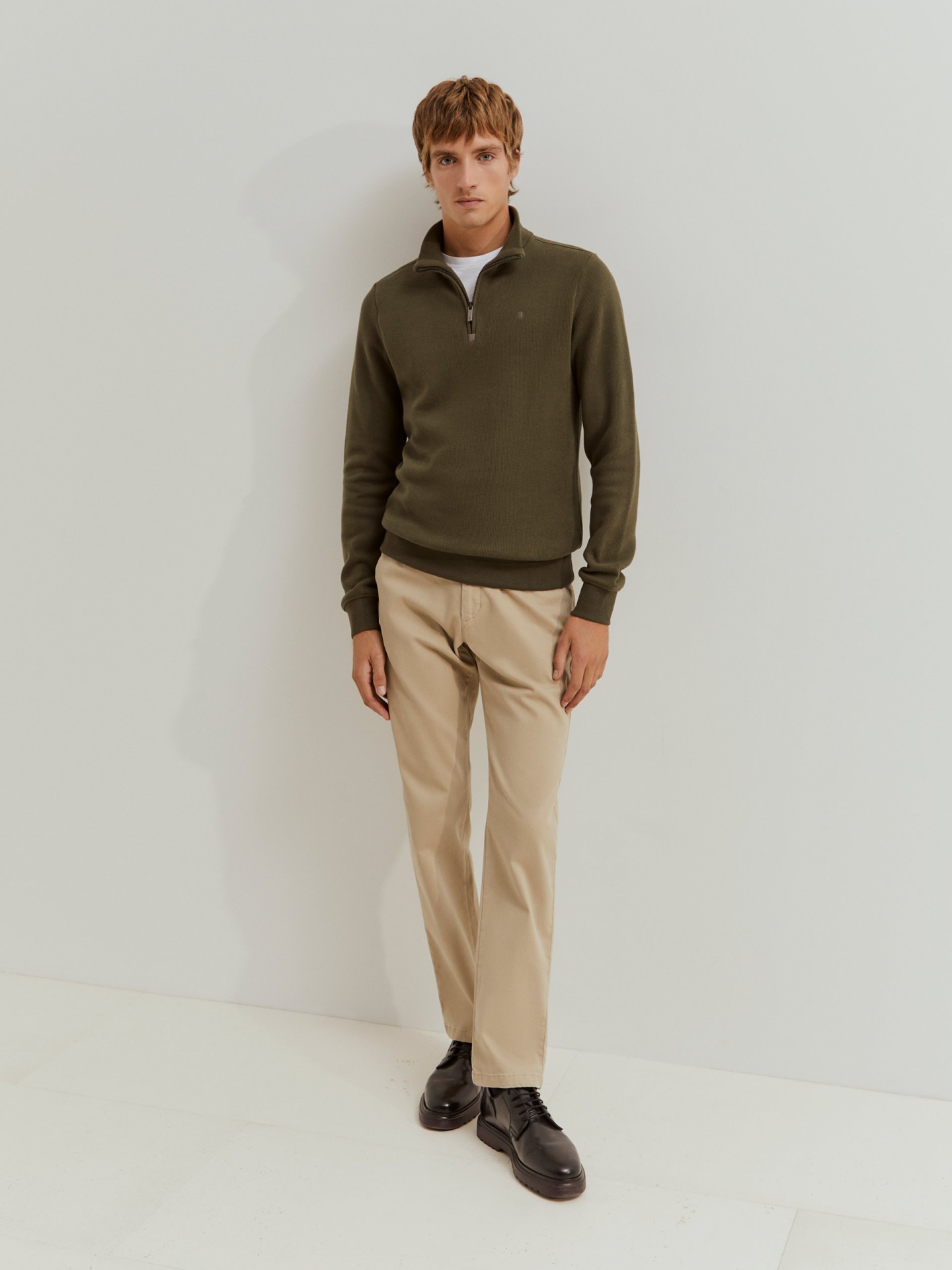 Camisola em malha texturada