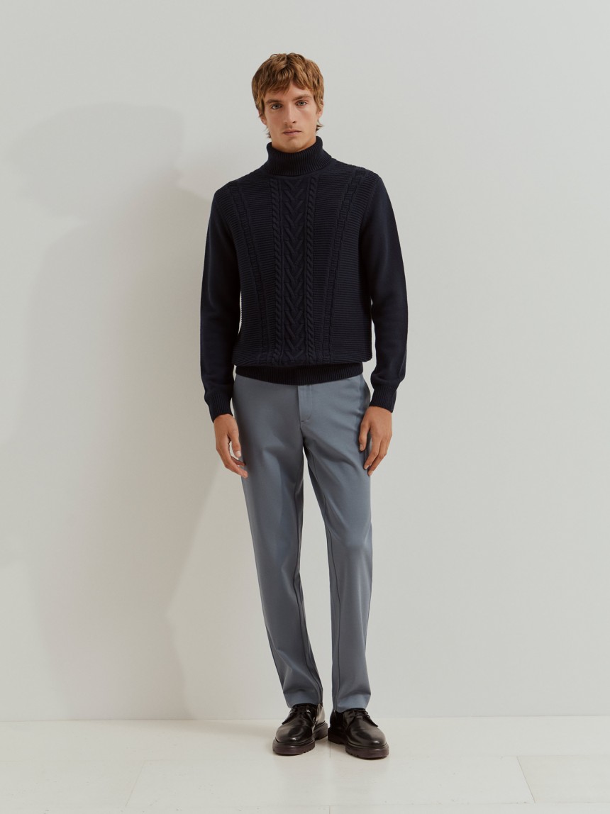 Creased chino pants