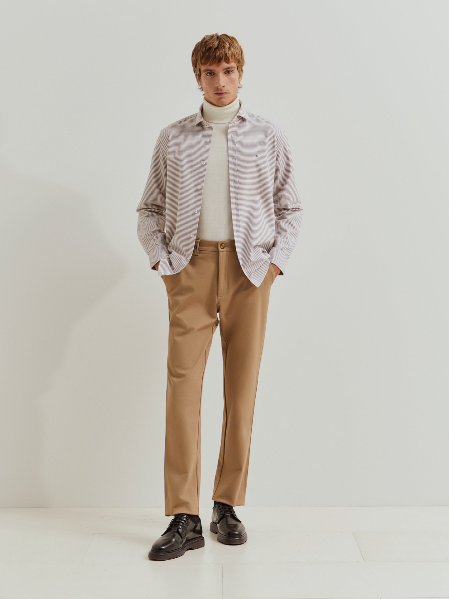 Creased chino pants