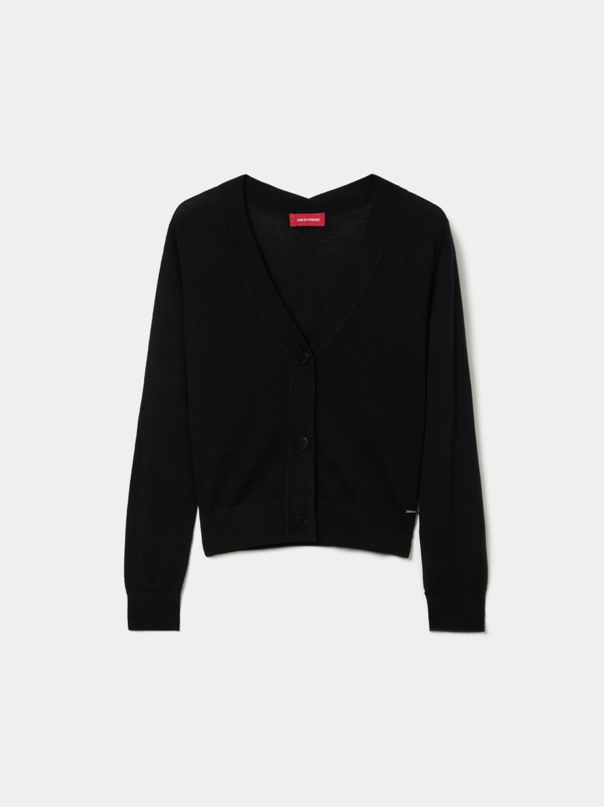 Wool knitted coat