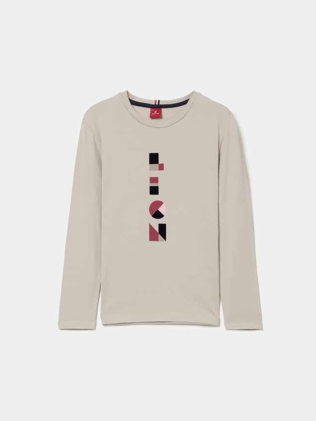 Camisola estampada com lettering