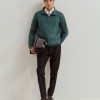 Camisola de Malha Canelada com Carcela Camisola de Malha Canelada