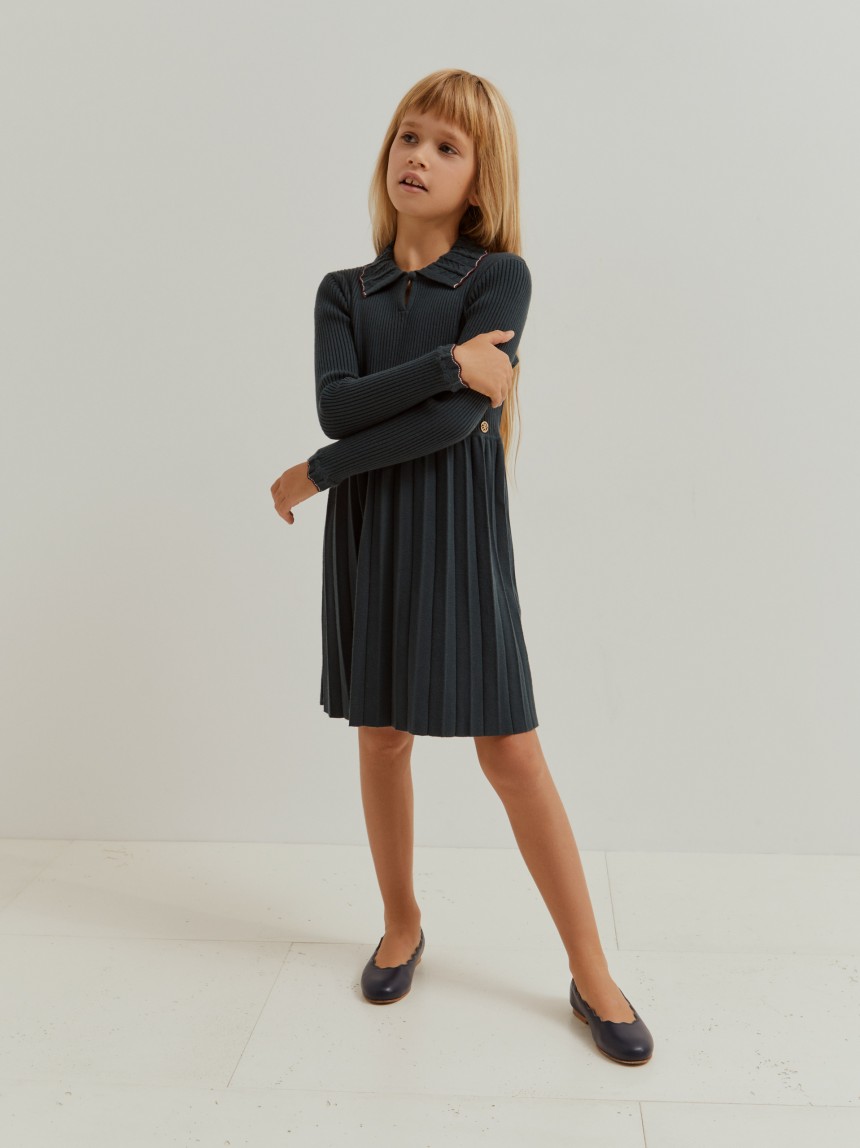Vestido malha canelada