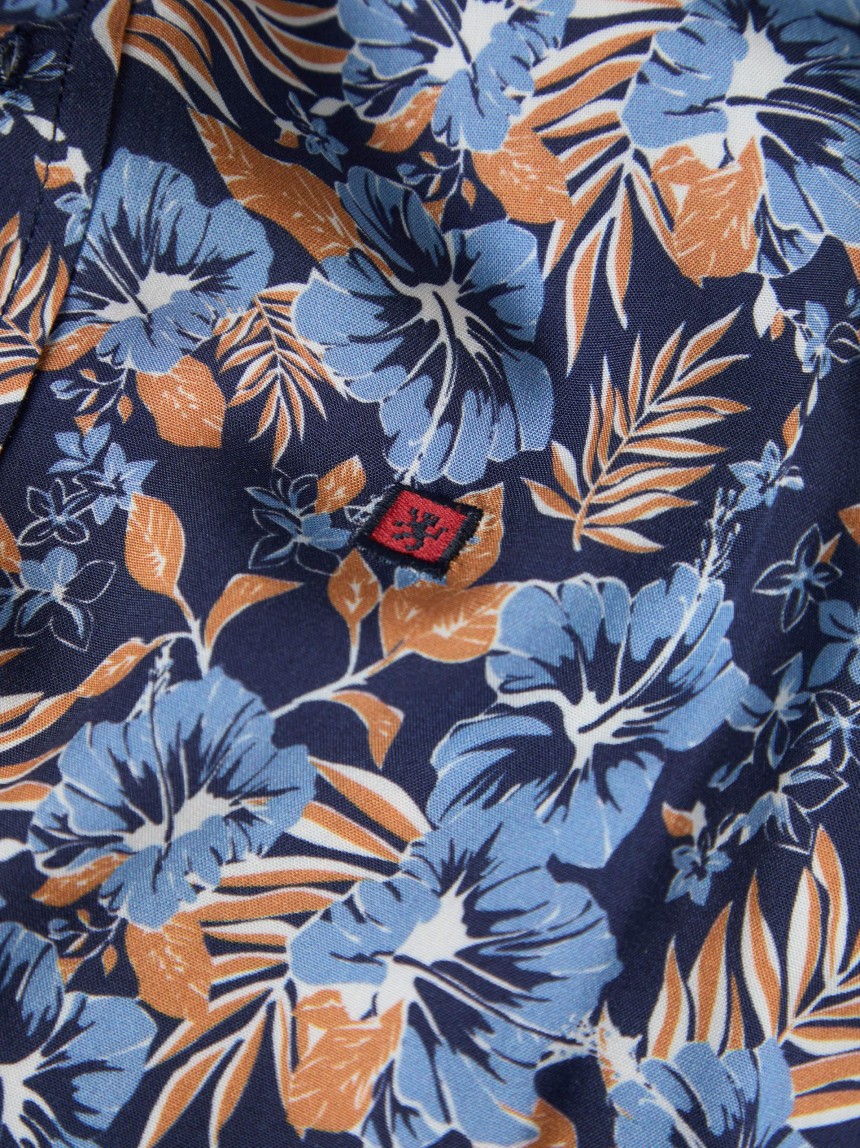 Camisa slim fit manga curta