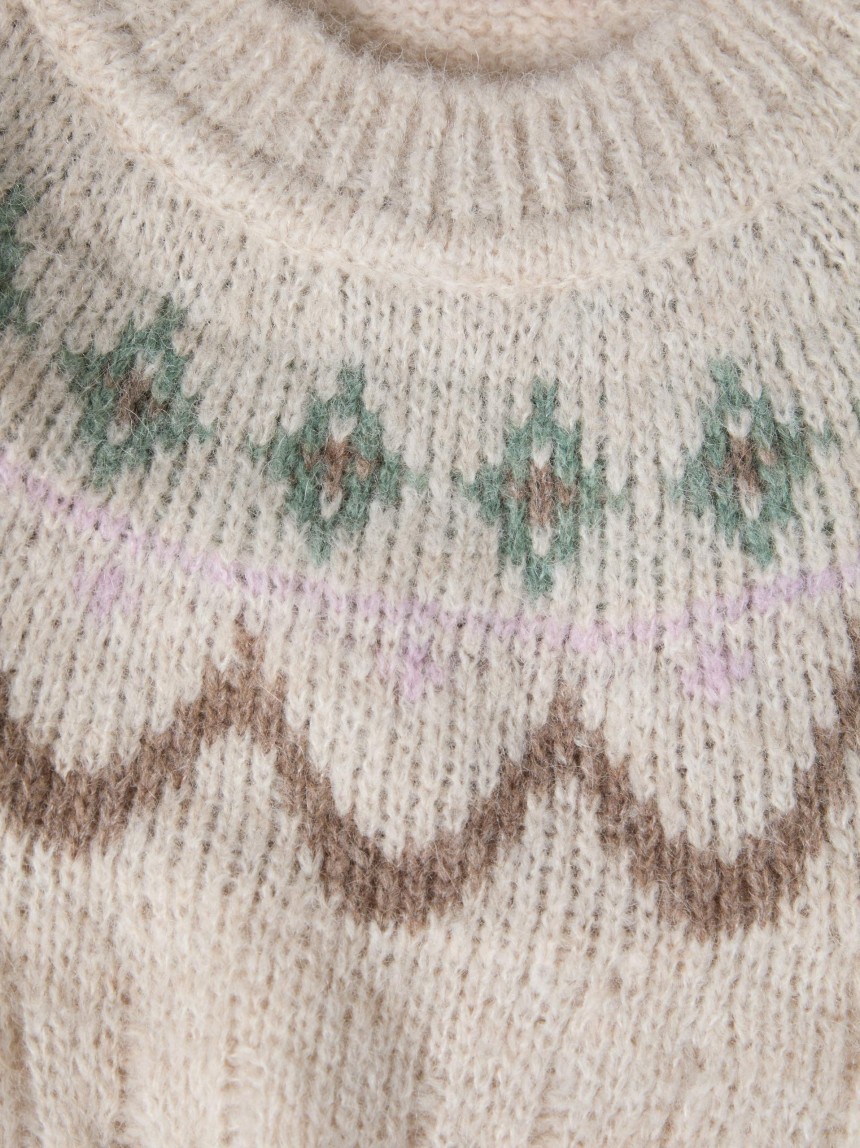 Camisola jacquard estruturada
