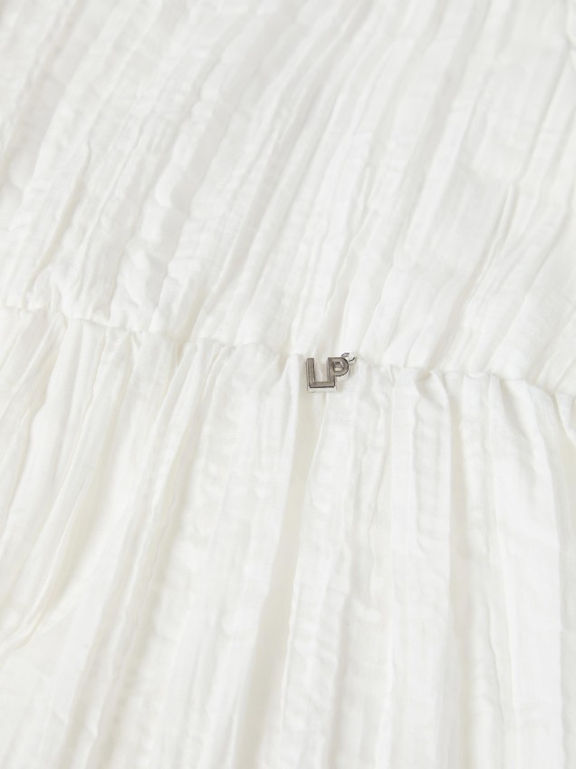 Textured white dress