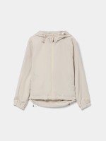 Technical jacket with printed hood