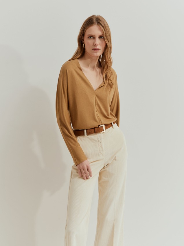 Lyocell and cotton sweater