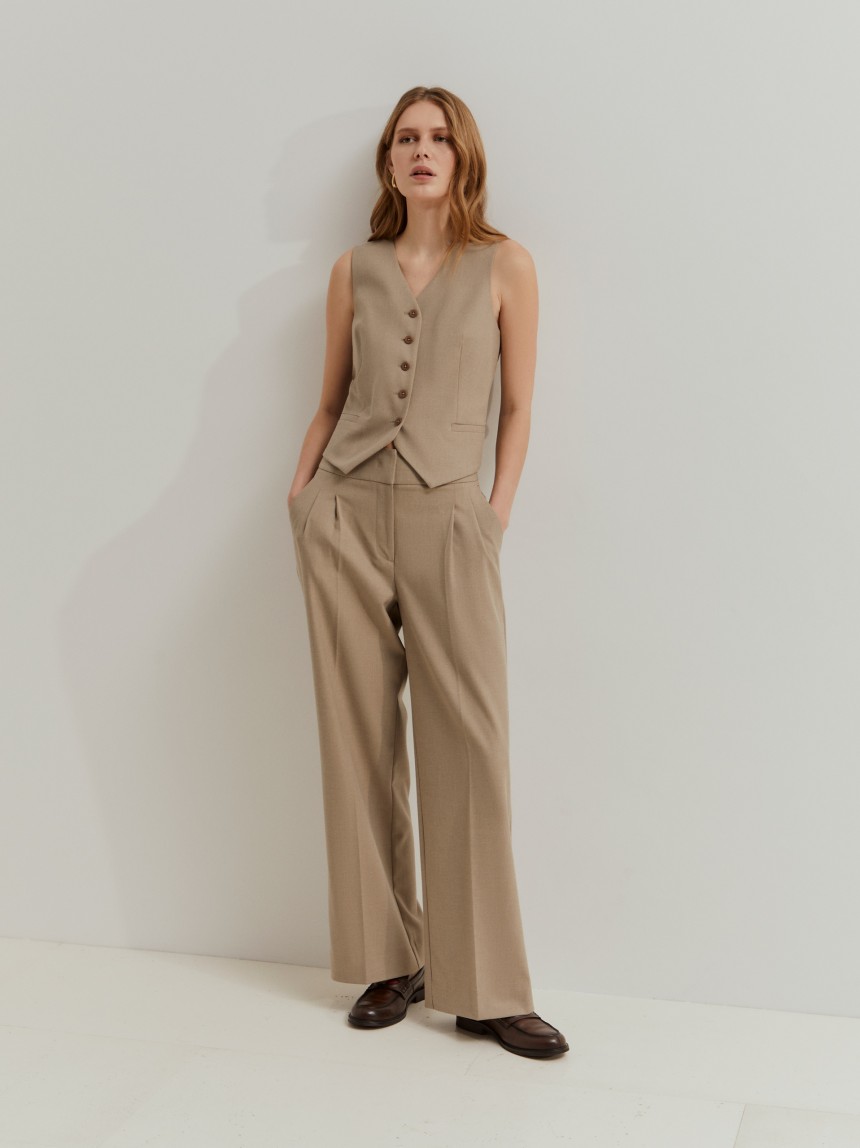 Creased trousers