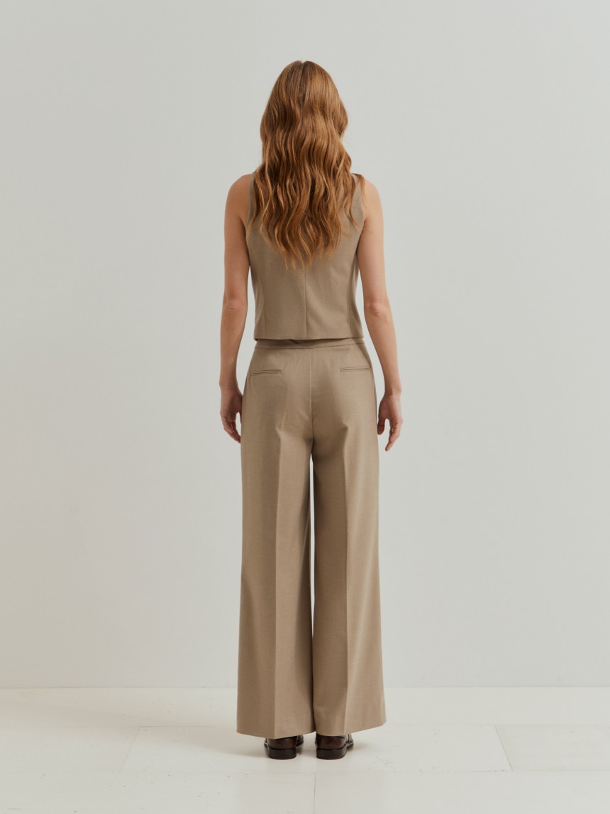 Creased trousers