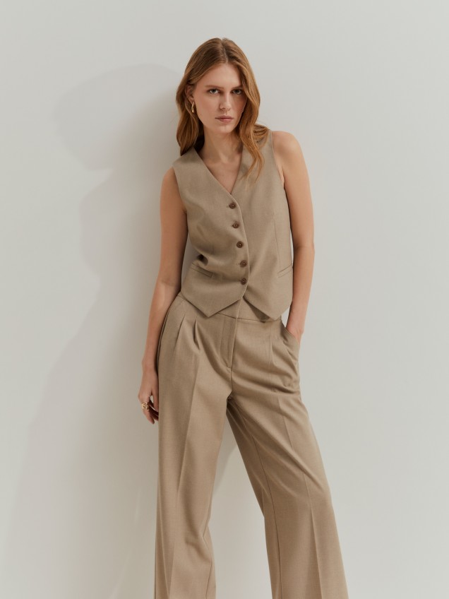 Creased trousers