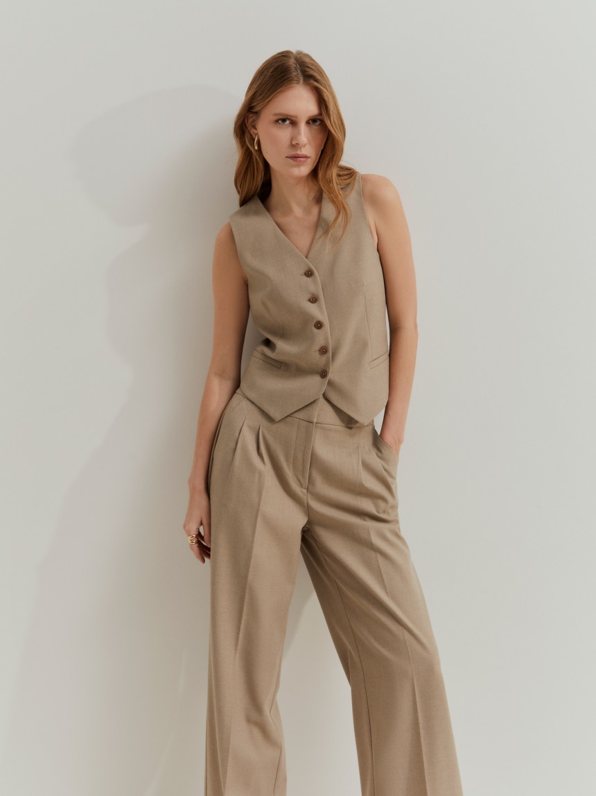 Creased trousers