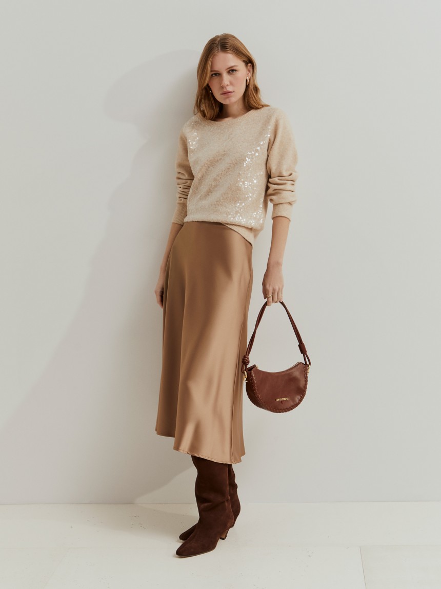 Su�ter de punto con lentejuelas
