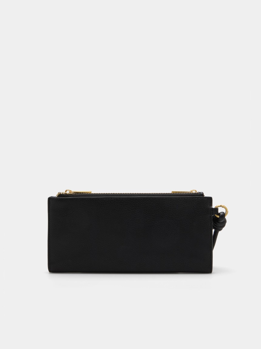 Clutch wallet with strap