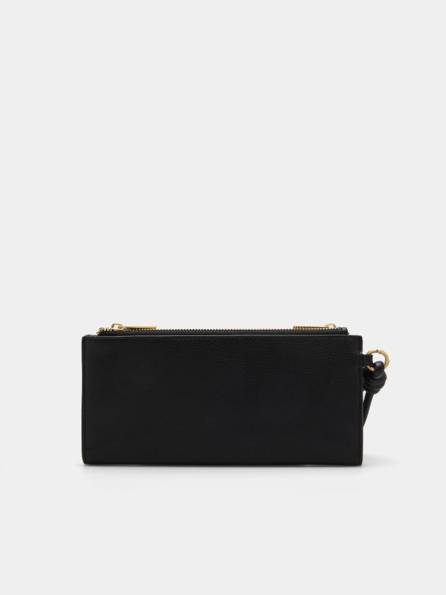 Clutch wallet with strap