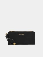 Clutch wallet with strap