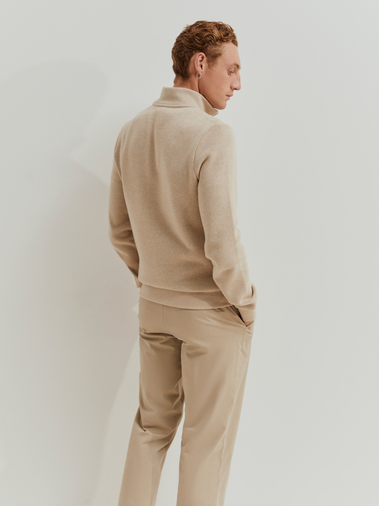 Camisola em malha texturada