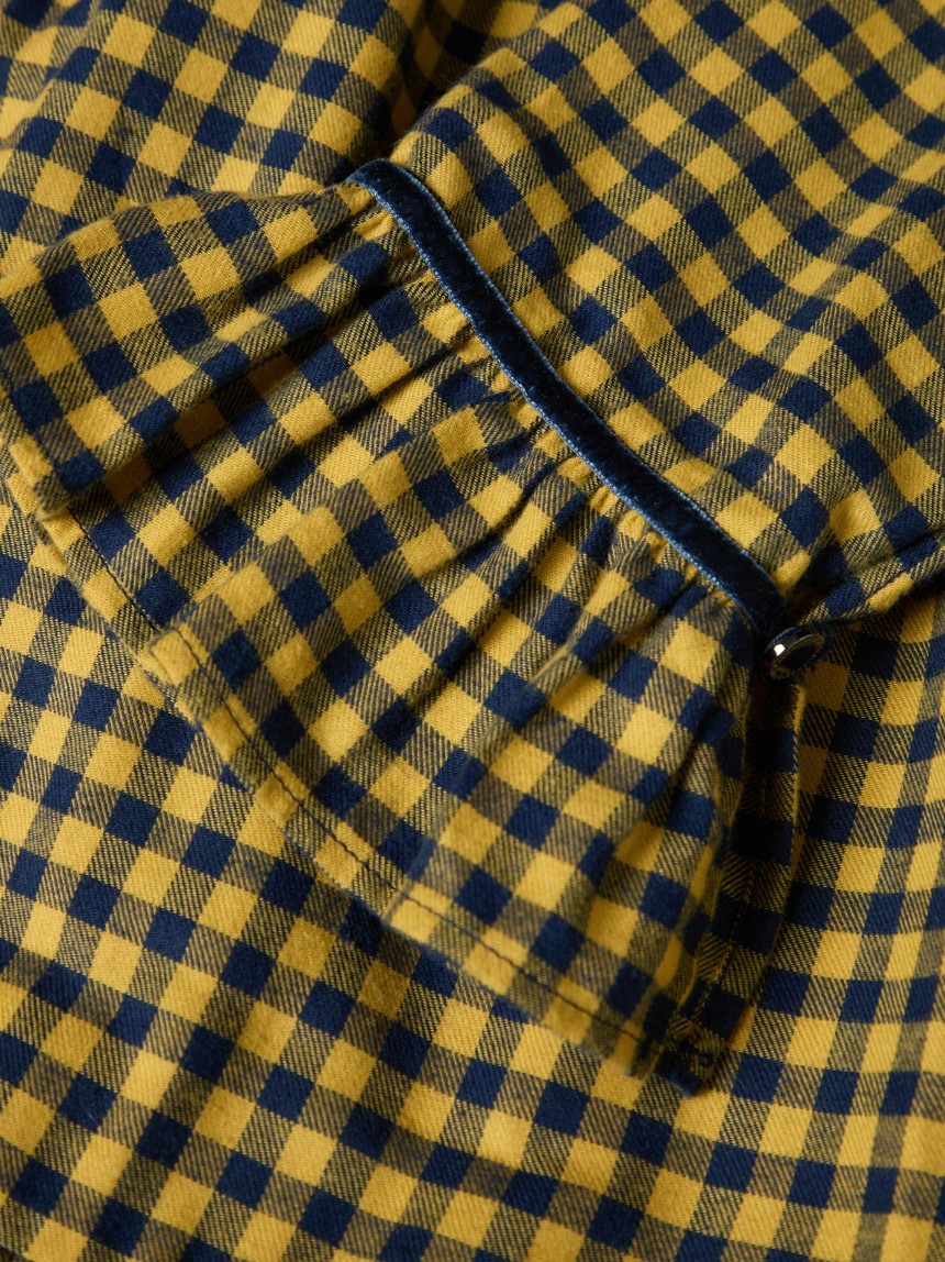 Vestido vichy com folhos