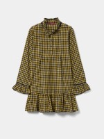Vestido vichy com folhos