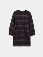 Vestido em padr�o de xadrez
