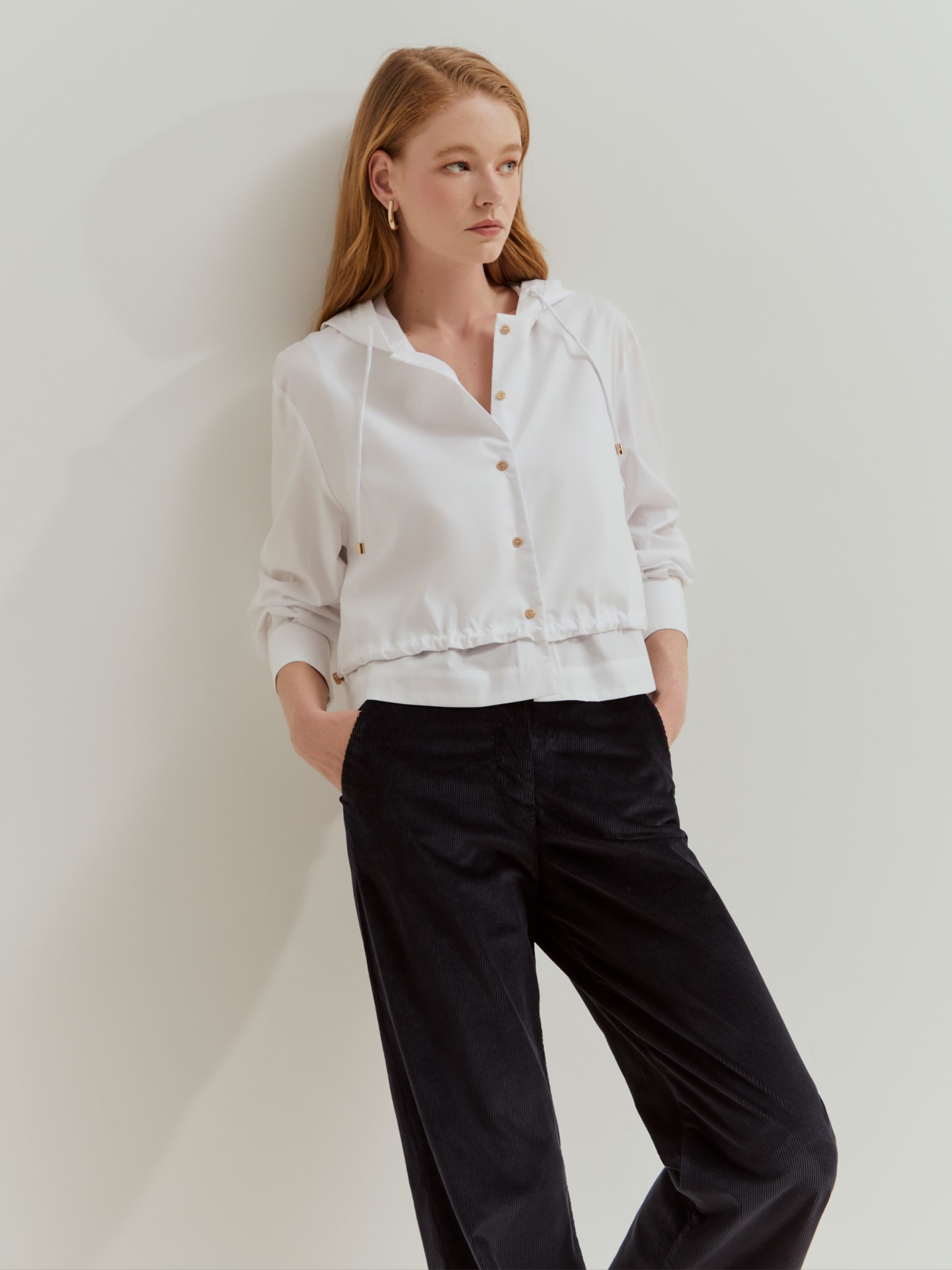 Camisa em algodão e tencel