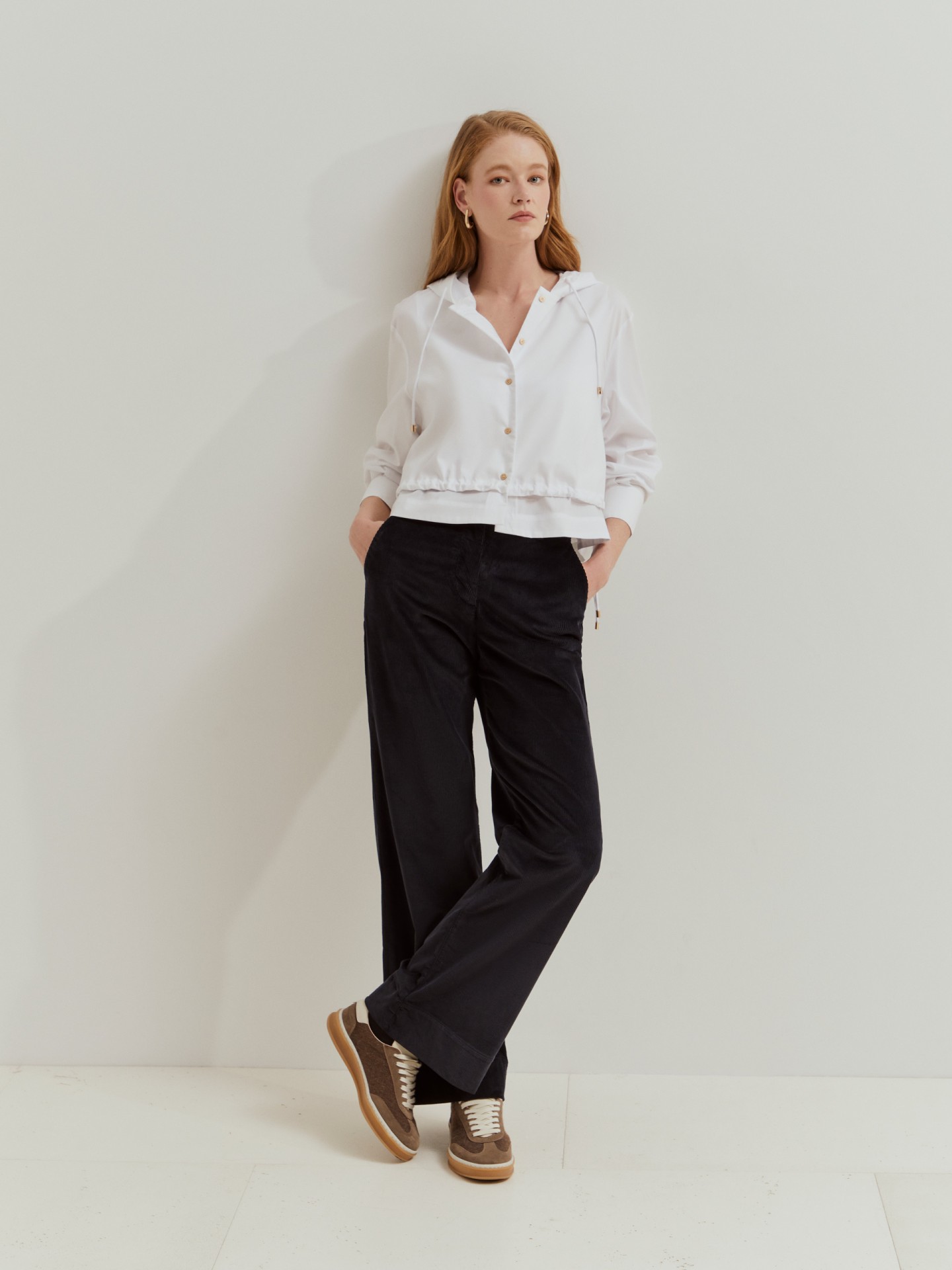 Camisa em algodão e tencel