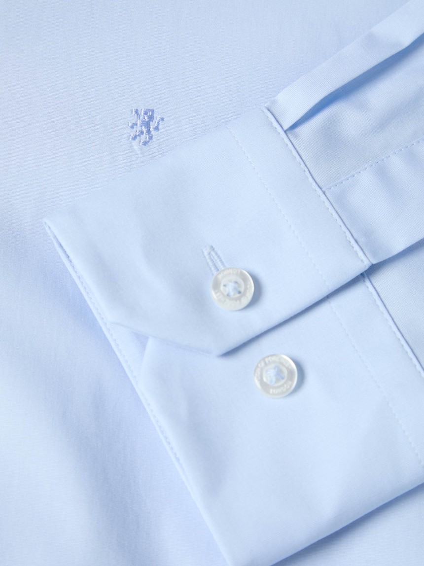 Camisa slim fit em algod�o