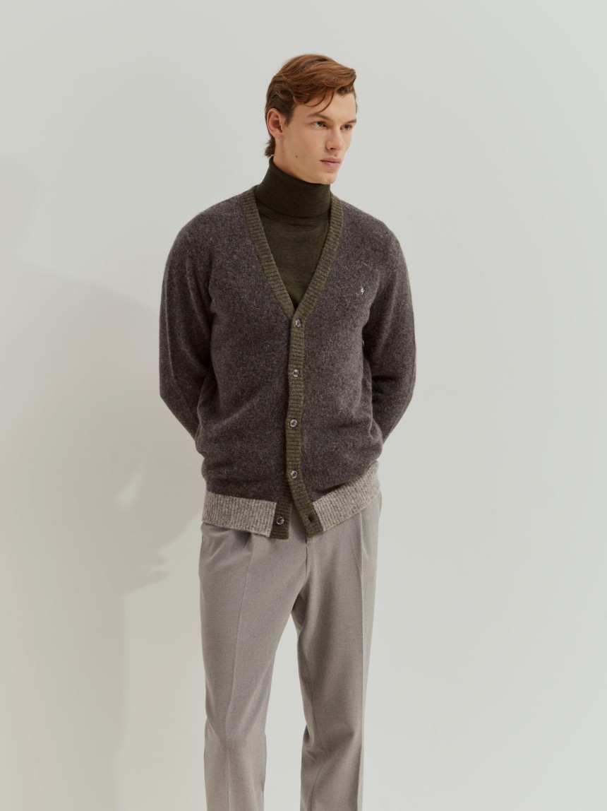 Wool knitted jacket