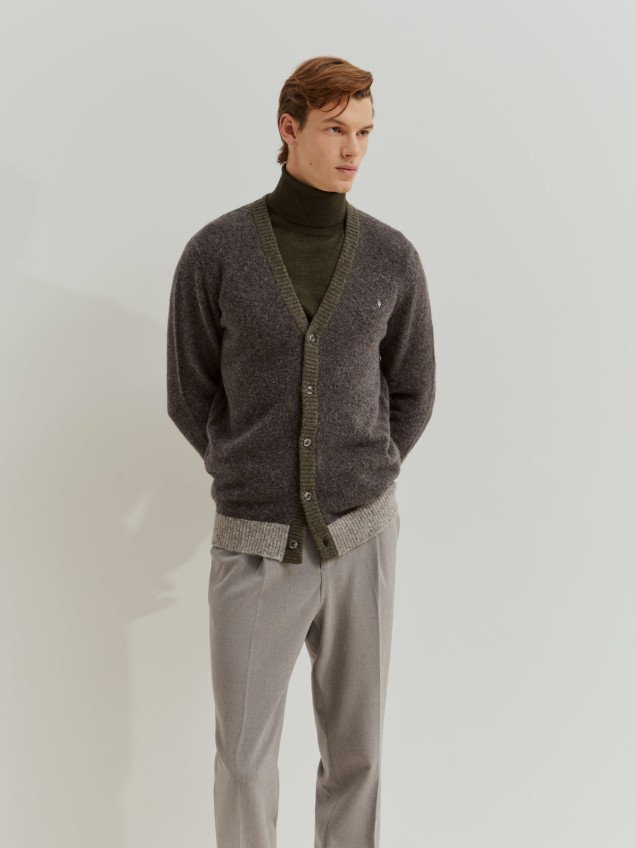 Wool knitted jacket