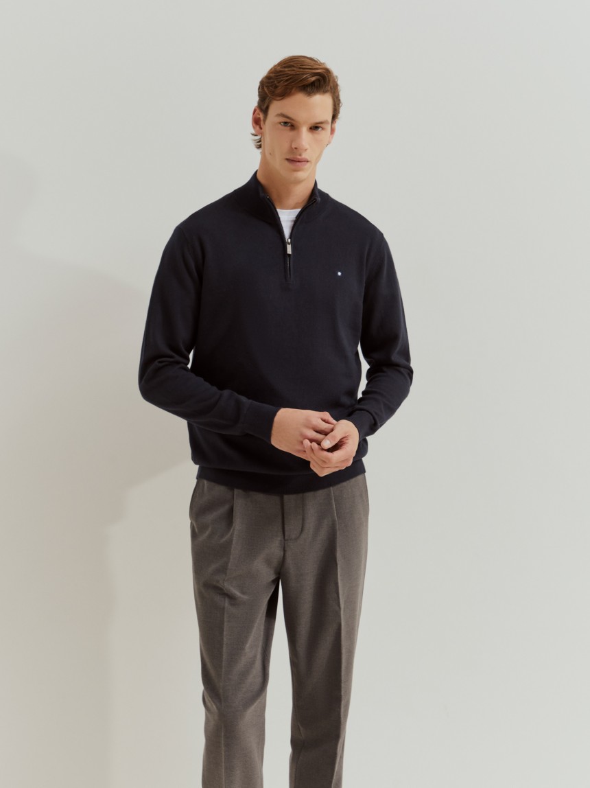 Sweater with placket