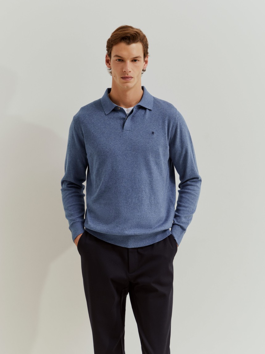 Long-sleeved polo shirt