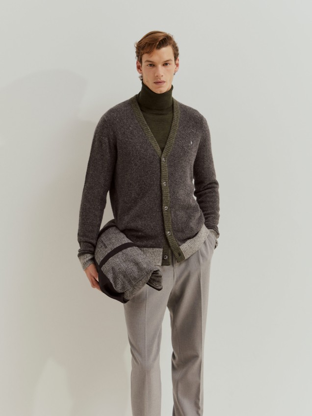 Wool knitted jacket