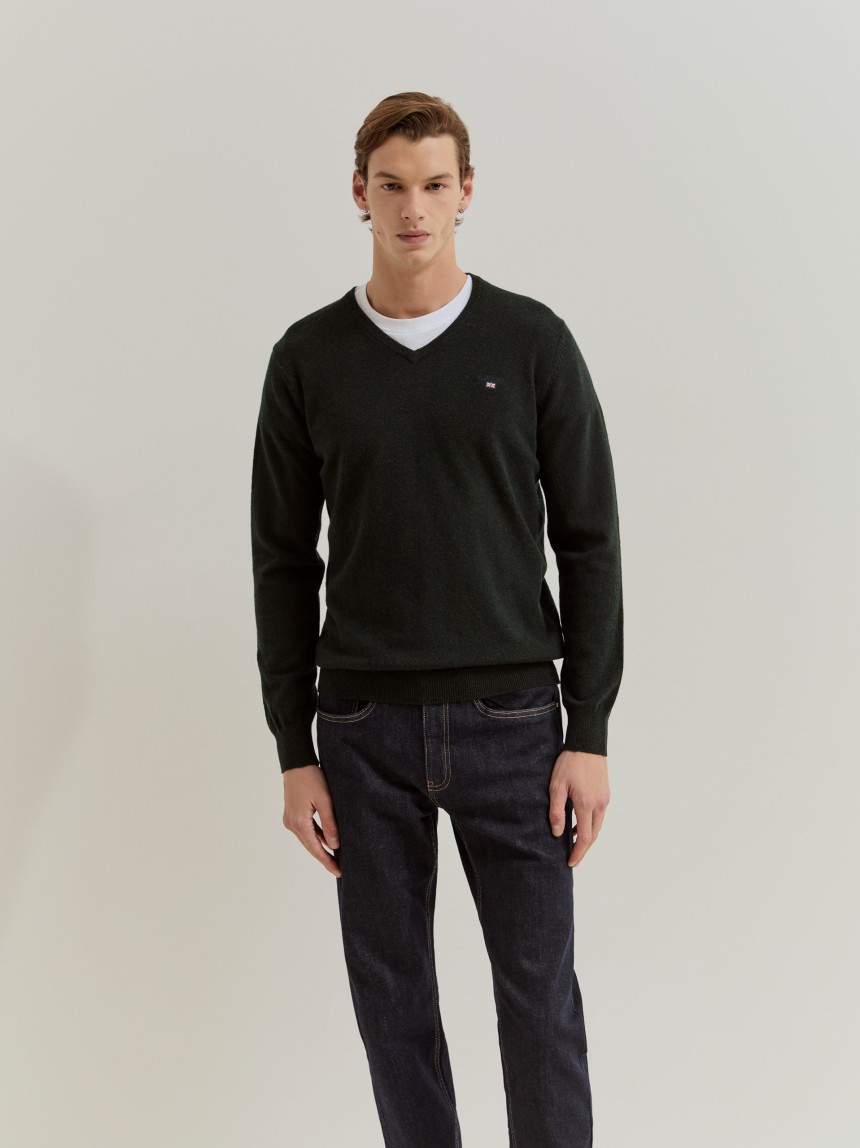 Pullover em mistura de l�