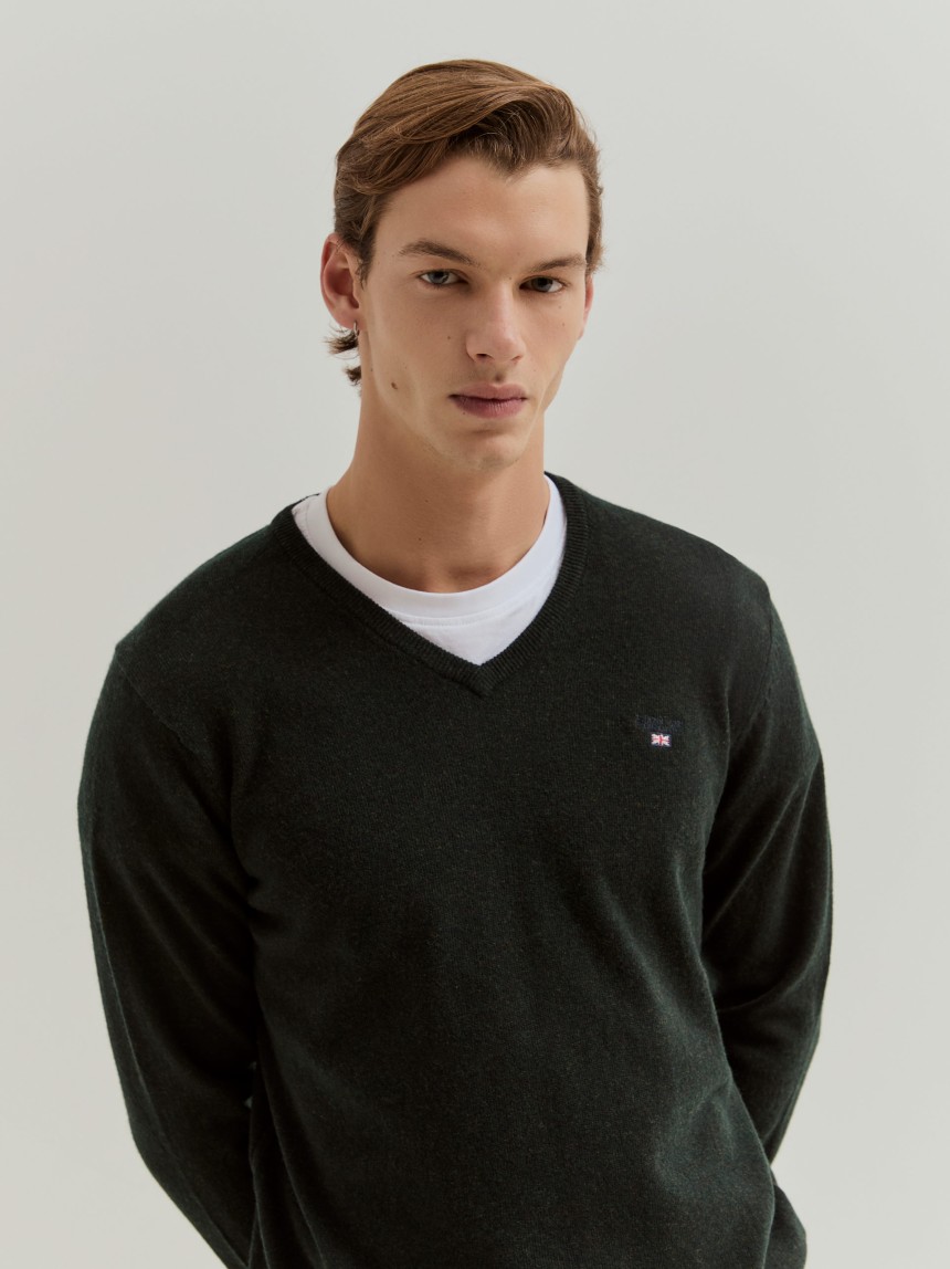 Pullover em mistura de l�