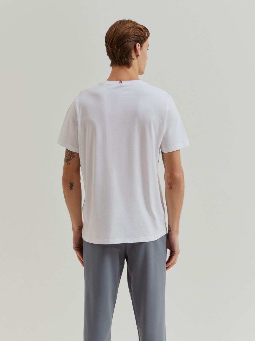 T-shirt básica de algodão