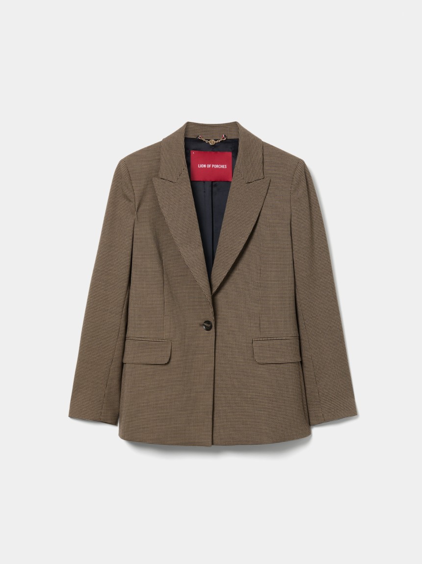 Blazer in houndstooth pattern