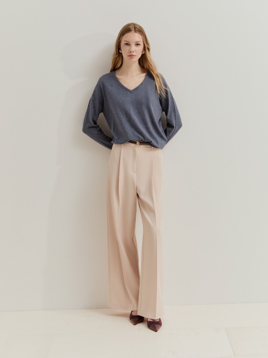 Pullover decote em V