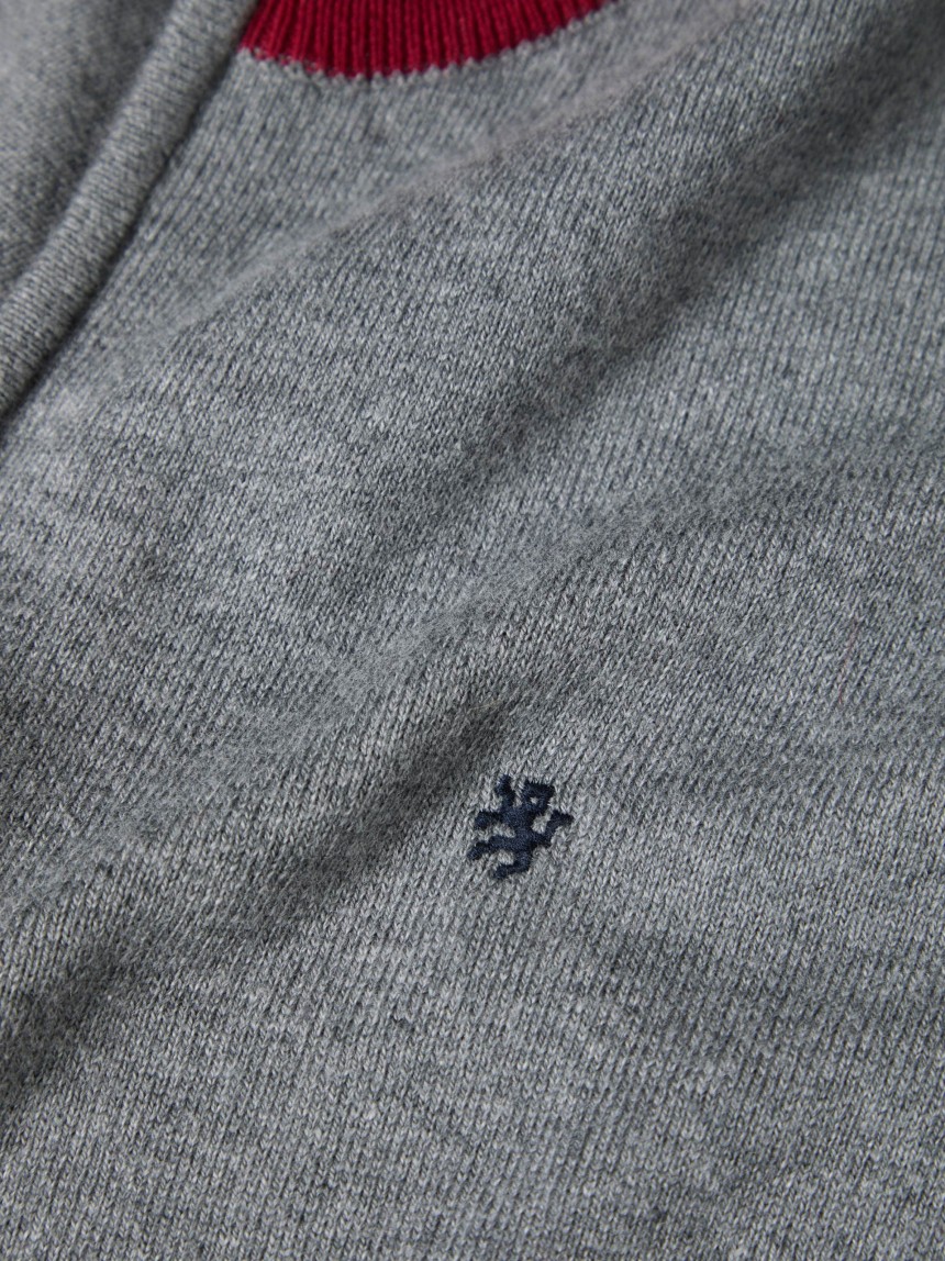 Half-zip jumper with cashmere