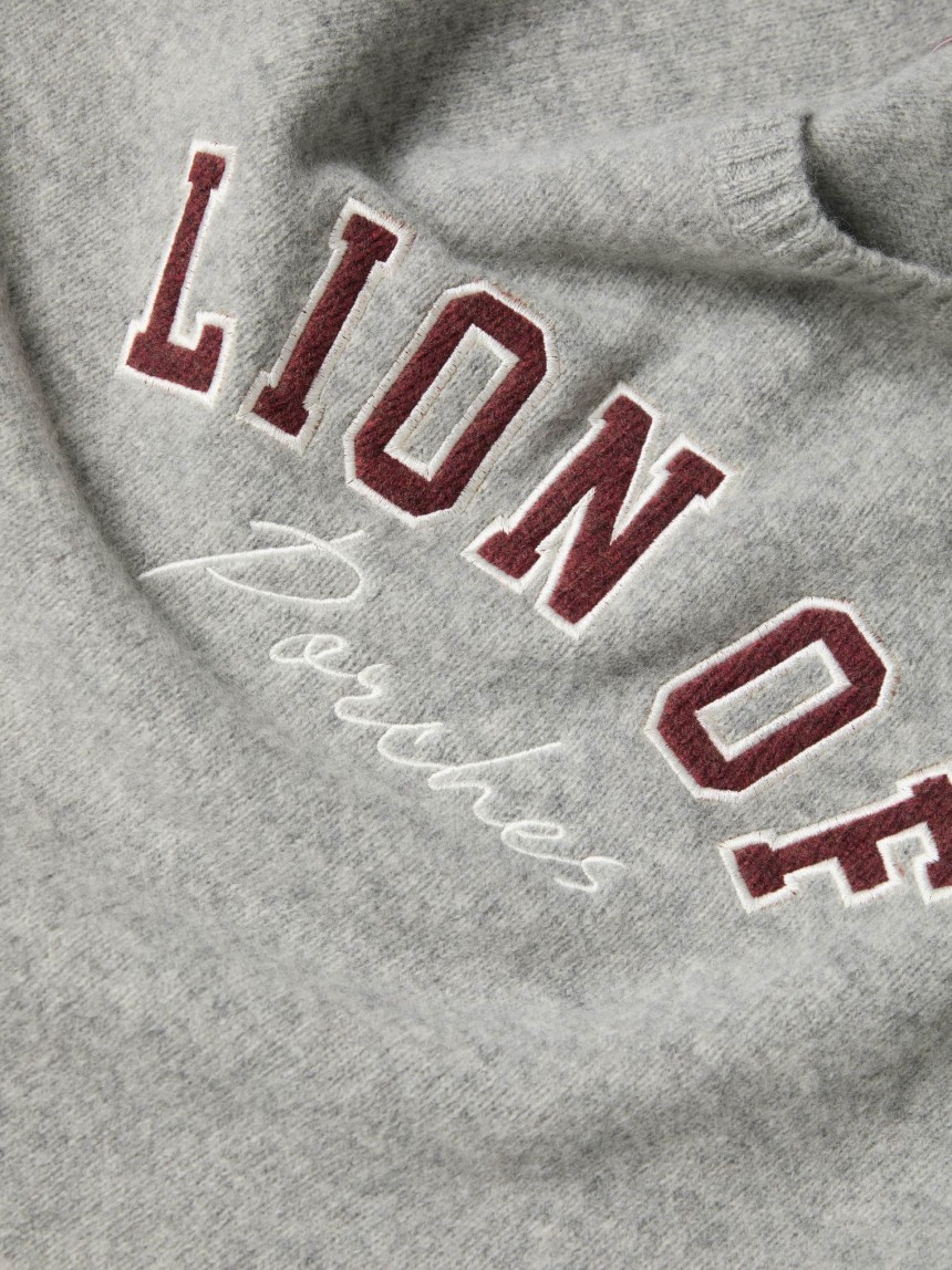 Wool sweater with logo