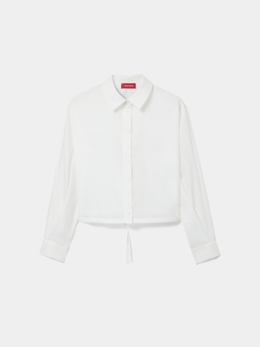 Camisa cropped com pedras