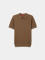 Polo de malha texturizada
