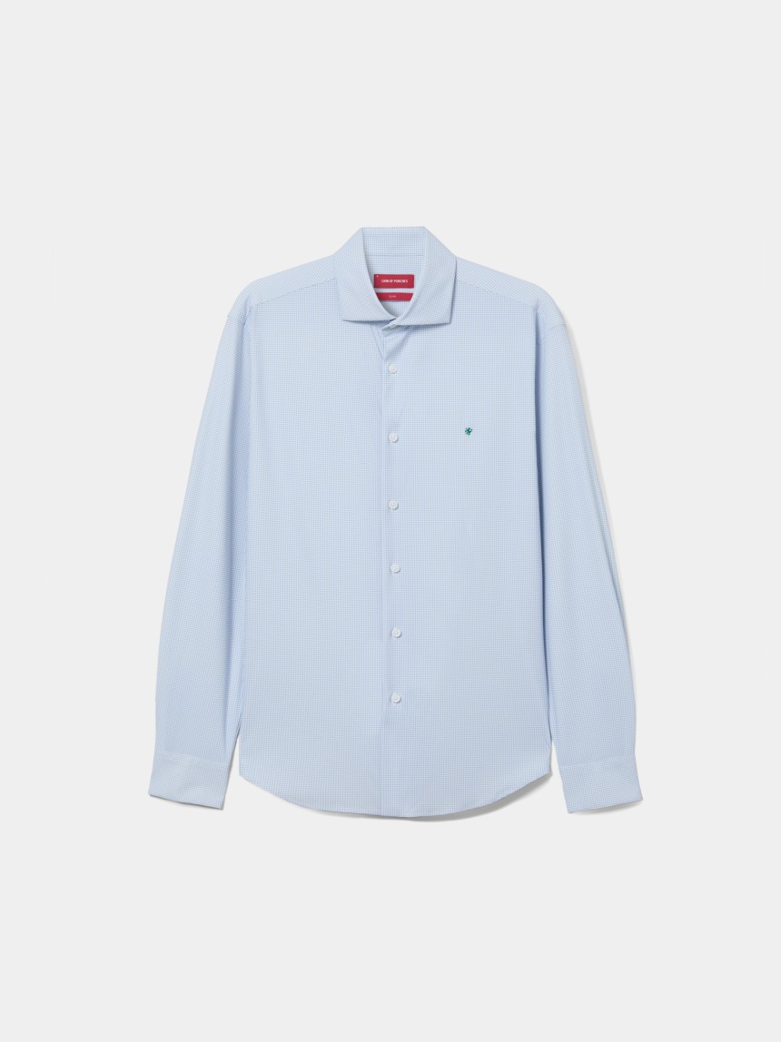 Slim-fit checked shirt