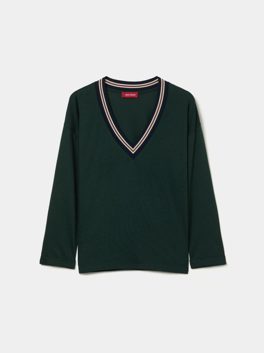 T-shirt made of lyocell and cotton