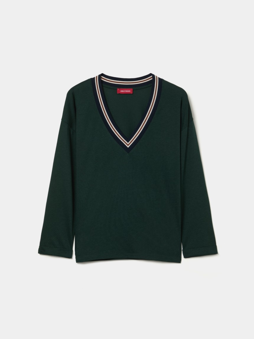 T-shirt made of lyocell and cotton
