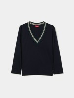 T-shirt made of lyocell and cotton