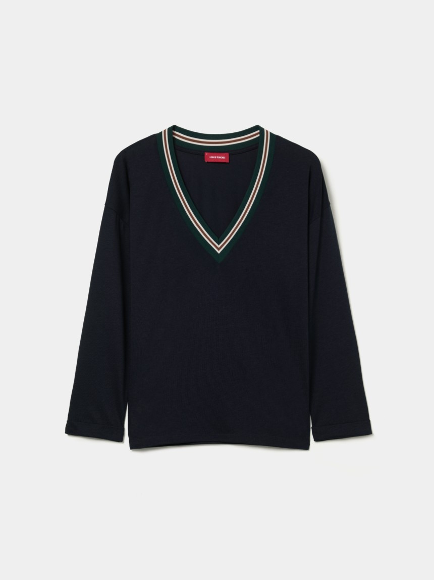 T-shirt made of lyocell and cotton