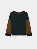 Colour-block knitted jumper