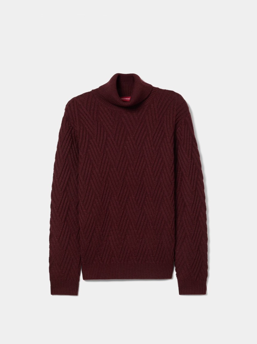 Jersey de cuello alto con textura