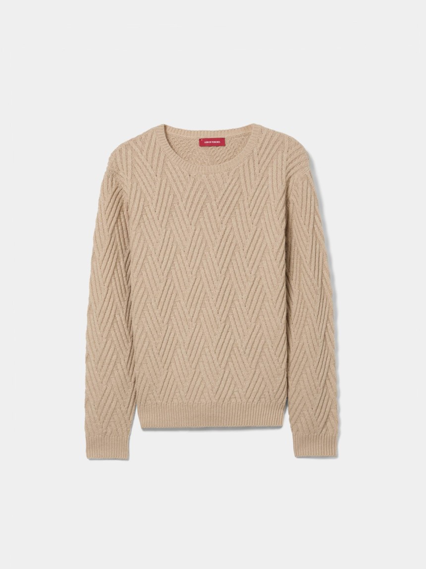 Camisola de malha com textura